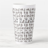 Timeless Egyptian Antiquities Digital Patterns Latte Mok (Voorkant)