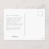 Timeless Elegance Black & Gold New Year Photo Card Feestdagenkaart (Achterkant)