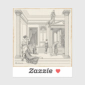 Timeless Elegance: Black & White Traditional Paint Sticker (Vel)