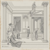 Timeless Elegance: Black & White Traditional Paint Sticker (Voorkant)