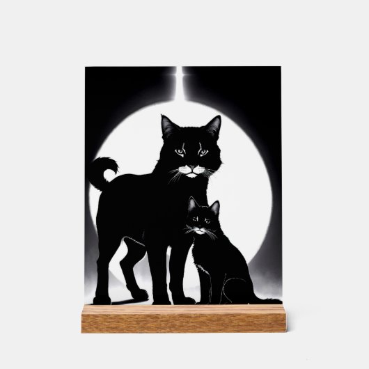 Timeless Elegance for the Feline Fanatic's Den Acryl Bord (Voorkant)