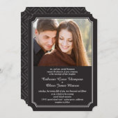 Timeless Elegance Photo Wedding Invitations Kaart (Voorkant / Achterkant)