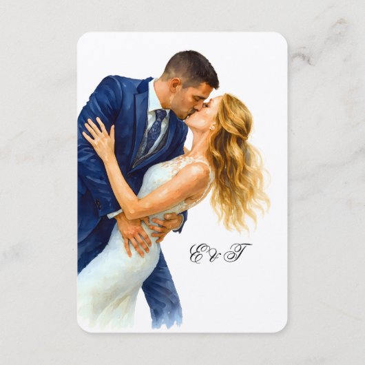 Timeless Elegance Wedding Golden Romance Couple Informatiekaartje (Achterkant)