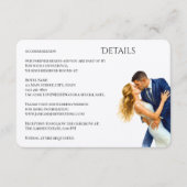 Timeless Elegance Wedding Golden Romance Couple Informatiekaartje (Voorkant)