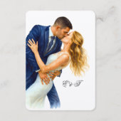 Timeless Elegance Wedding Golden Romance Couple Informatiekaartje (Achterkant)