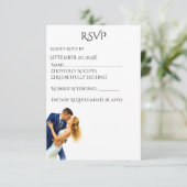 Timeless Elegance Wedding Golden Romance Couple RSVP Kaartje (Staand voorkant)