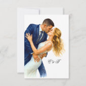 Timeless Elegance Wedding Golden Romance Couple RSVP Kaartje (Achterkant)