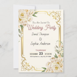 Timeless Elegance Wedding Invitation Kaart