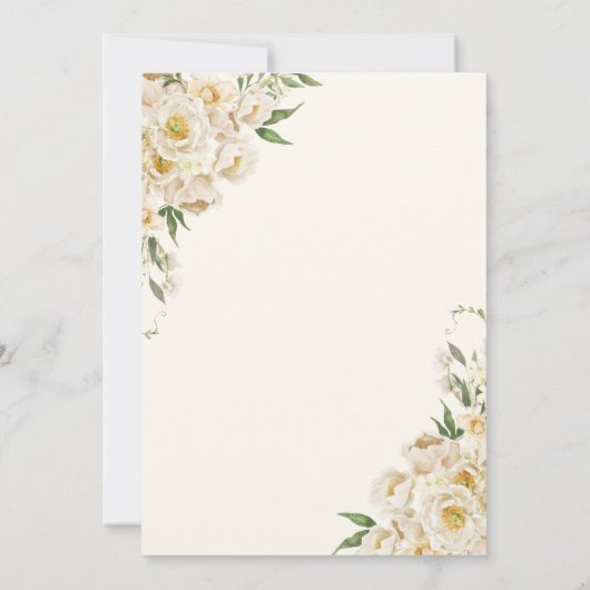 Timeless Elegance Wedding Invitation Kaart (Achterkant)