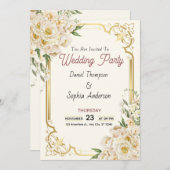 Timeless Elegance Wedding Invitation Kaart (Voorkant / Achterkant)