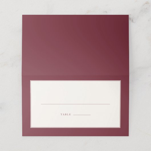 Timeless Elegance Wedding Plaatskaartje (Buitenkant ongevouwen)