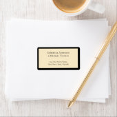 Timeless Elegant Black Cream Monogram Wedding Etiket (Insitu)