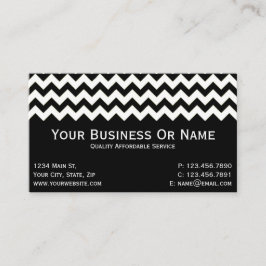 Timeless elegant, klassieke zwarte en witte Chevro Visitekaartje