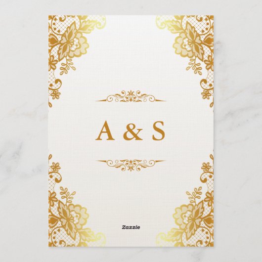 Timeless Elegant Wedding Invitation | Romantic Kaart (Achterkant)