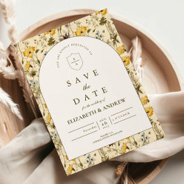 Timeless Floral Arch Wedding Save The Date