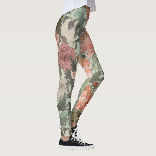 Timeless Floral Waltz | meditatie-taoïsme | Yoga Leggings (Rechts)