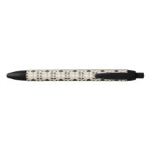 Timeless Florals pattern Zwarte Inkt Pen (Achterkant)
