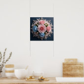 Timeless Flower arrangement voor haar Poster (Keuken)