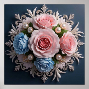 Timeless Flower arrangement voor haar Poster