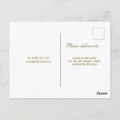 Timeless Flower QR Code Weddenschap RSVP Briefkaart (Achterkant)