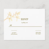 Timeless Flower QR Code Weddenschap RSVP Briefkaart (Voorkant)