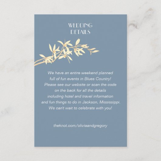 Timeless Flower Weddenschap Informatiekaartje (Voorkant)