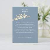 Timeless Flower Weddenschap Informatiekaartje (Staand voorkant)