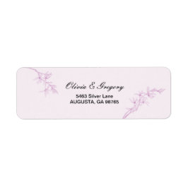 Timeless Flower Wedding Return-adressen Etiket