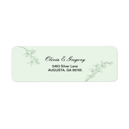 Timeless Flower Weduwen Return-adres Etiket (Voorkant)