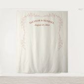 Timeless Flower Weduwfoto Booth Backdrop Wandkleed (Voorkant)