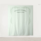 Timeless Flower Weduwfoto Booth Backdrop Wandkleed (Voorkant)