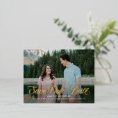 Timeless FOLIE van het Manuscript sparen het Brief Uitnodiging Briefkaart (Staand Voorkant)