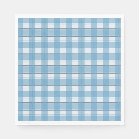 Timeless Gingham Blue Servet (Voorkant)