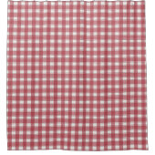 Timeless Gingham Muted Red Douchegordijn (Voorkant)