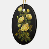 Timeless Globeflower Oval Ornament (Links)