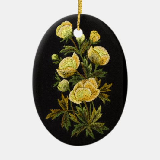 Timeless Globeflower Oval Ornament (Voorkant)