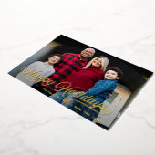 Timeless Glow Folie Prettige feestdagen fotokaart (Gedraaid)