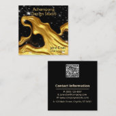 Timeless Gold Elegance – Designer Brand Opulent Go Vierkante Visitekaartje (Voorkant / Achterkant)