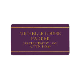 Timeless Gold Paars op maat Etiket