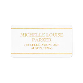 Timeless Gold White, speciaal gepersonaliseerd Etiket