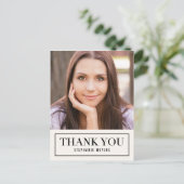 Timeless Grid EDITABLE KLEUR Dank u Briefkaart (Staand voorkant)