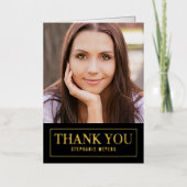 Timeless Grid FOLIE Afstuderen foto Hartelijk dank Wenskaart (Voorkant)