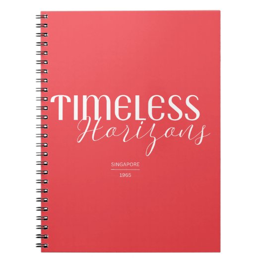 Timeless Horizons Singapore 1965 Notitieboek (Voorkant)