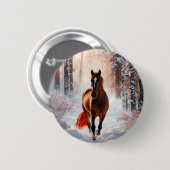 Timeless Horse Silhouette Badge Ronde Button 5,7 Cm (Voorkant /achterkant)