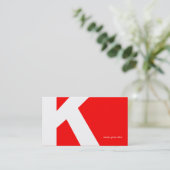 Timeless Huge Letter Visitekaartje (rood en wit) (Staand voorkant)