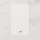 Timeless Ivory Calligraphy Wedding RSVP Card Visitekaartje (Achterkant)