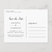 Timeless Love | De foto bewaart de Datum Aankondigingskaart (Achterkant)