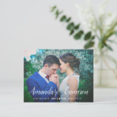 Timeless Love | De foto bewaart de Datum Aankondigingskaart (Staand voorkant)