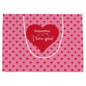 Timeless Love Hearts I Love You Personalized Gift  Groot Cadeauzakje (Voorkant)