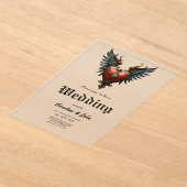 Timeless love, surreal elegance in steampunk style acryl uitnodigingen (Laagn)